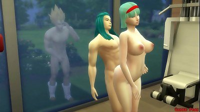 Dragon Ball Parody Bulma handsome mom pummeled by her sonny Trunsk husband Asleep Netorare hentai