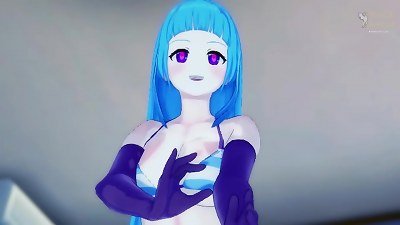 An erotic fantasy with Mememe chan from the music flick (JOI)