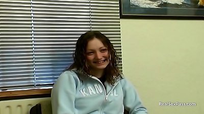 Her first-ever time doing porn